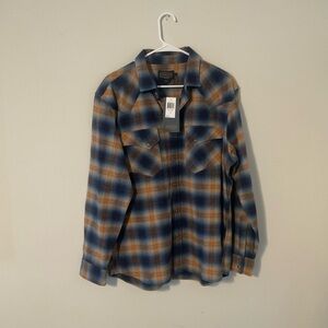 NWT Pendleton Wyatt Snap-Front Western Shirt Plaid Cotton Size Large